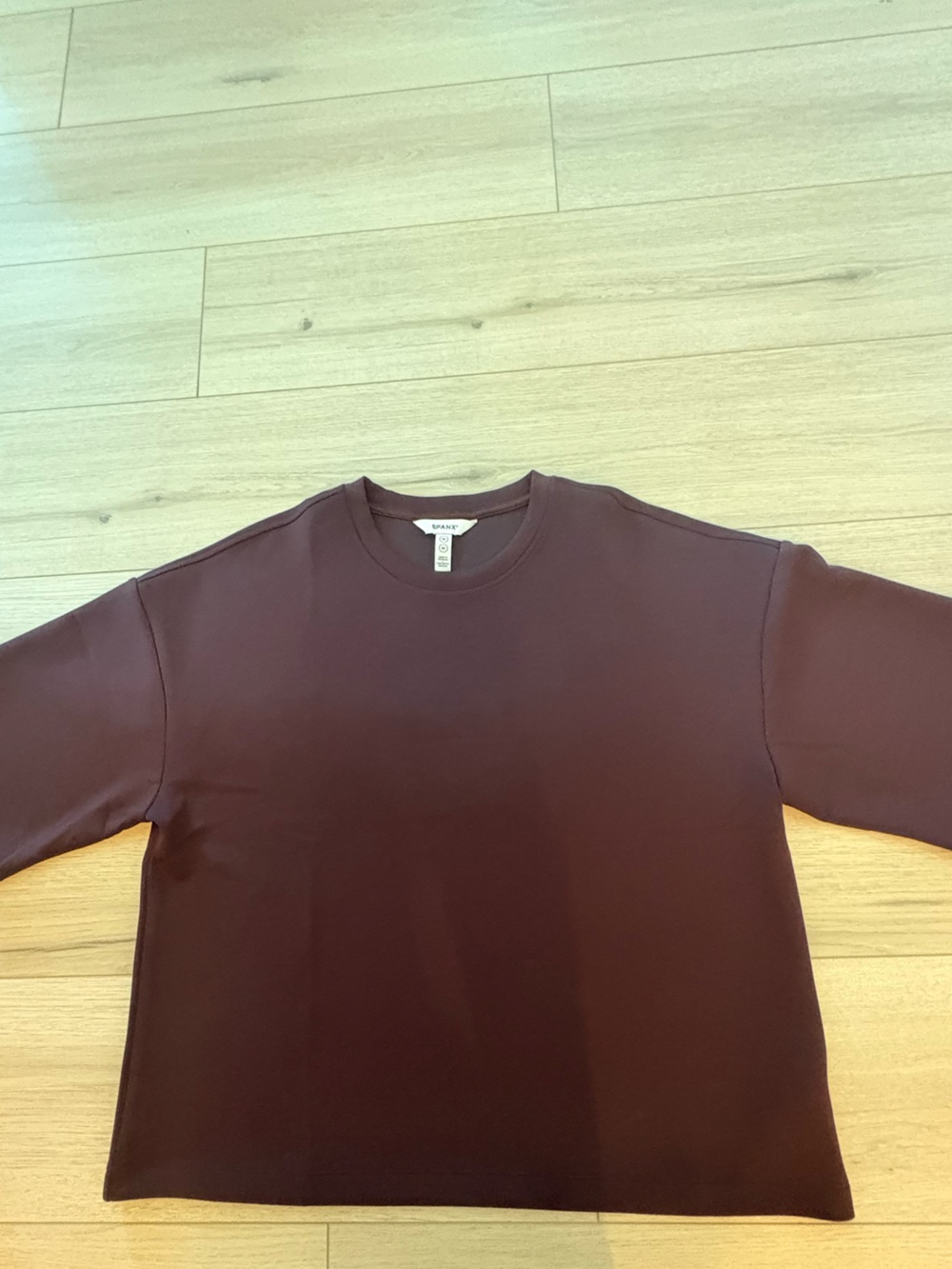 SPANX Men's Crewneck Tee in Deep Burgundy